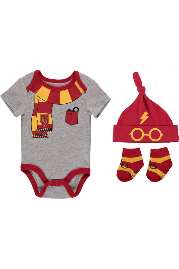 Gryffindor 3-Piece Bodysuit Gift Set-0-3 Months