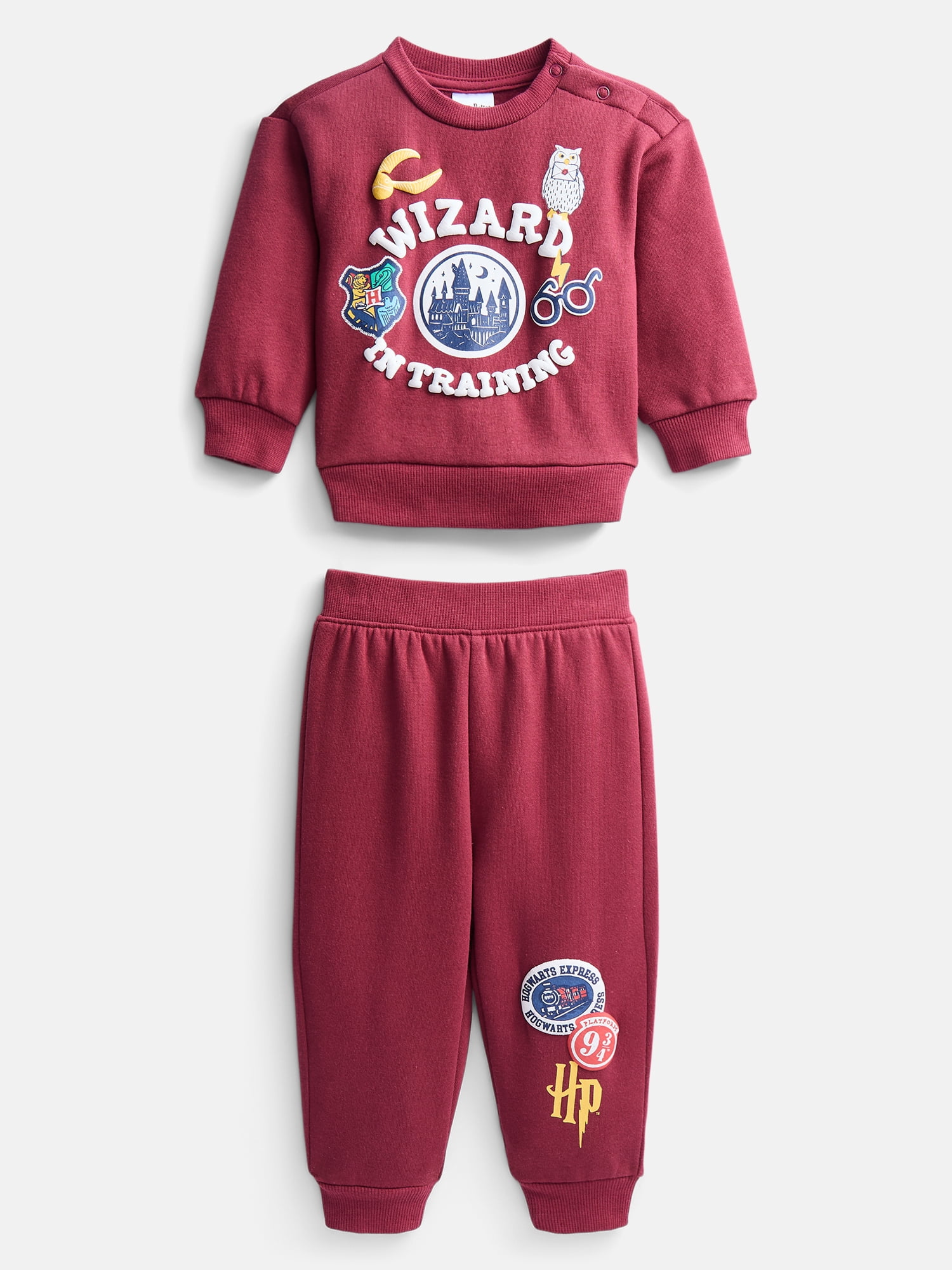 Harry Potter Baby Boys Fleece Sweatshirt and Pants Set, 2 Piece, Sizes 0/3M-24M
