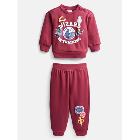 Winnie the Pooh Harry Potter Baby Boys Fleece Sweatshirt and Pants Set, 2 Piece, Sizes 0/3M-24M