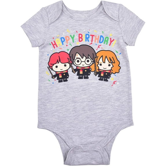 Harry Potter Baby Boys Short Sleeve Birthday Bodysuit Creeper