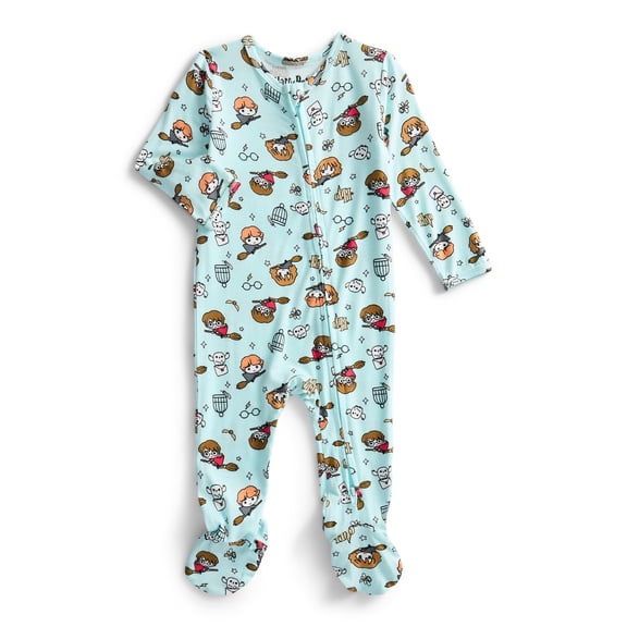 Character Baby Boys or Girls Cozy and Comfortable Viscose Two-Way Zip Footed Sleep 'N Play One-Piece Pajamas, Sizes 0M–6/9M