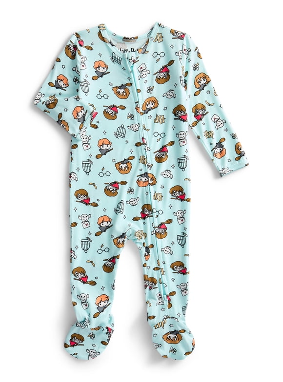 Character Baby Boys or Girls Cozy and Comfortable Viscose Two-Way Zip Footed Sleep 'N Play One-Piece Pajamas, Sizes 0M–6/9M