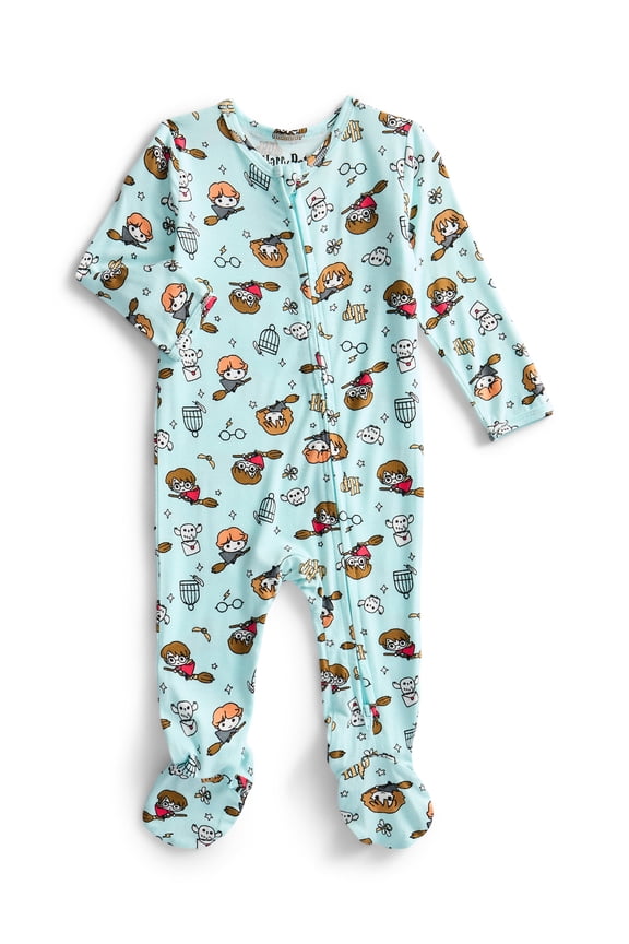 Character Baby Boys or Girls Cozy and Comfortable Viscose Two-Way Zip Footed Sleep 'N Play One-Piece Pajamas, Sizes 0M–6/9M