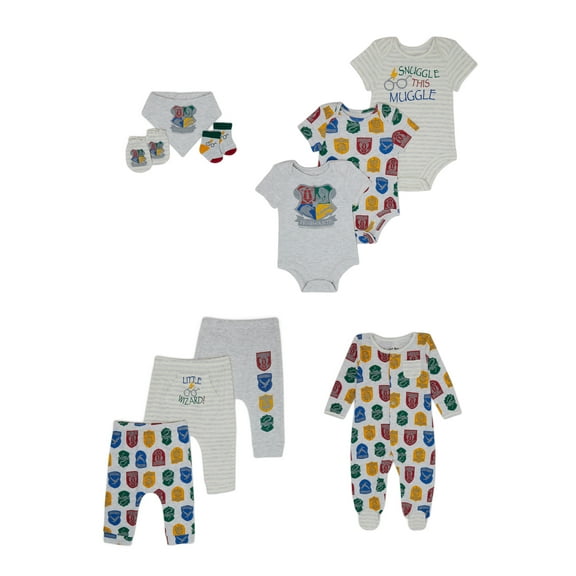 Harry Potter Baby Layette Shower Gift Set Bundle, 10-Piece, Sizes NB-6-9M