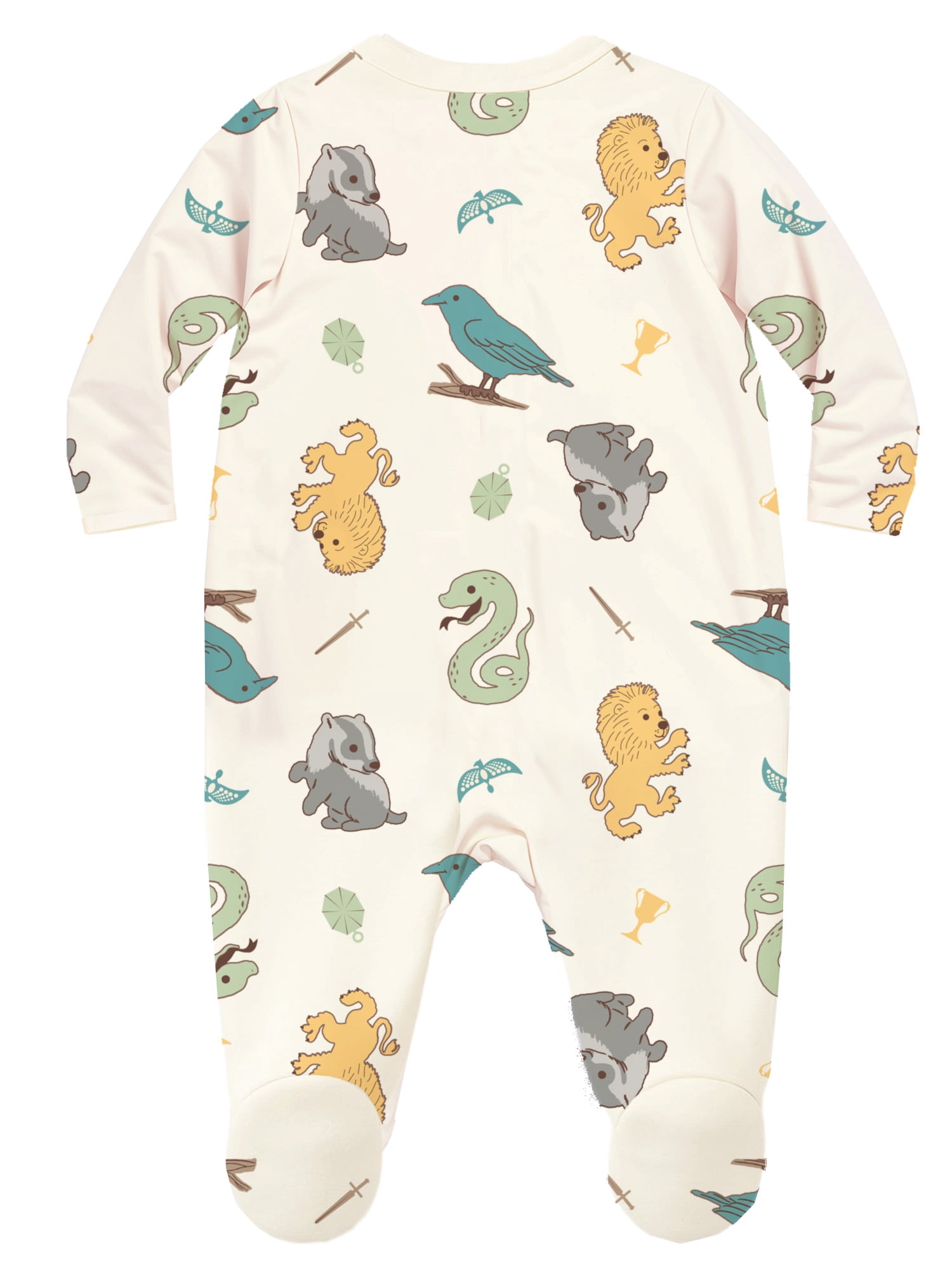 Harry Potter Baby Unisex Printed Long Sleeve Footed Sleep N Play, Sizes Newborn- 9 Months