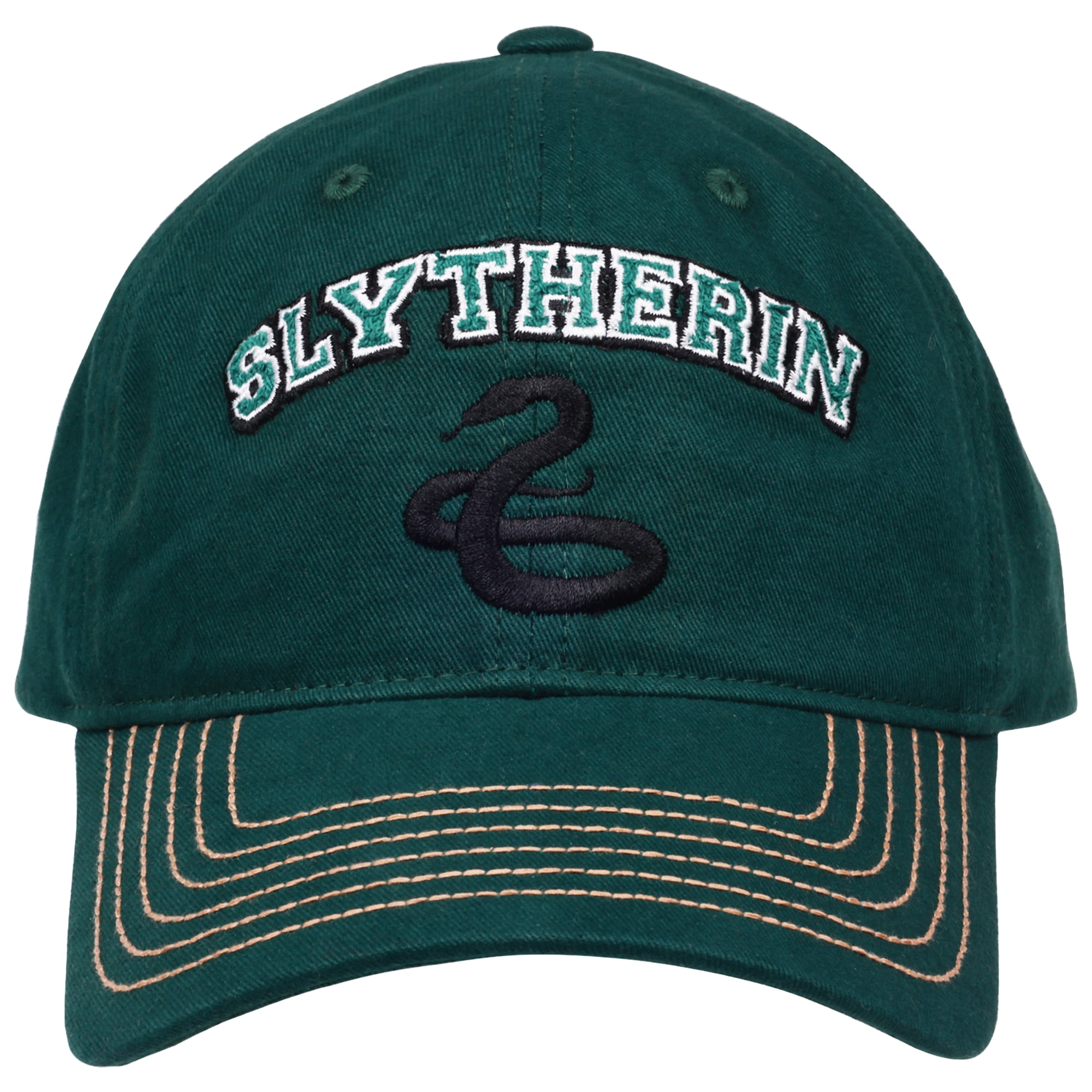Harry Potter Baseball Cap, Slytherin Dad Hat with Curved Brim, Green, One Size