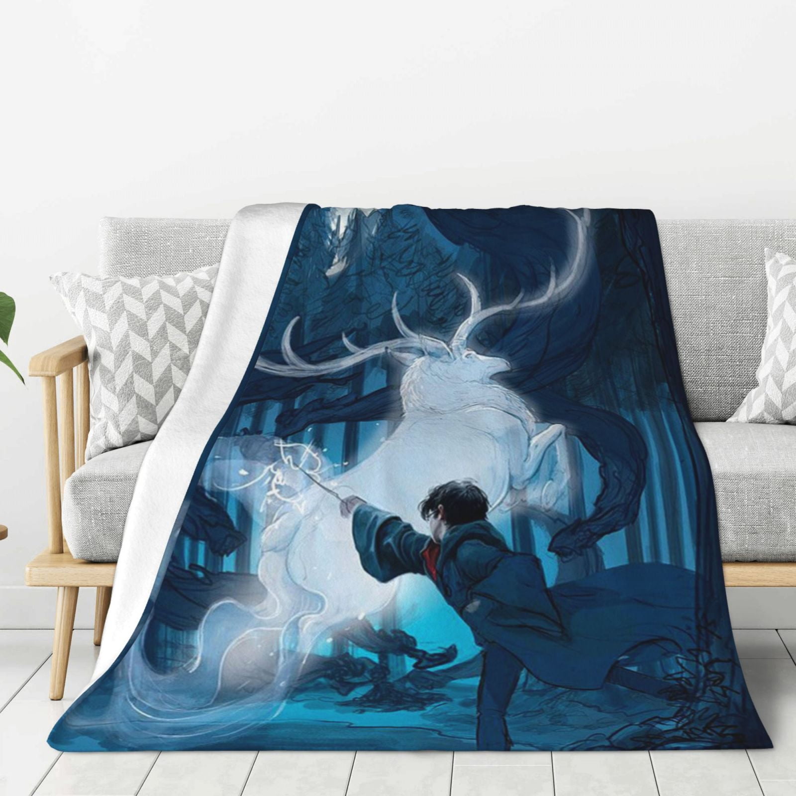 Harry Potter Bed Blanket Thick Plush Flannel Blanket Warm Fuzzy Throw ...