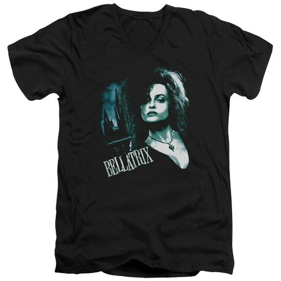 Harry Potter - Bellatrix Closeup - Slim Fit V Neck Shirt - Large