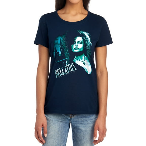 Harry Potter Bellatrix Closeup Women's T Shirt, Navy, Small