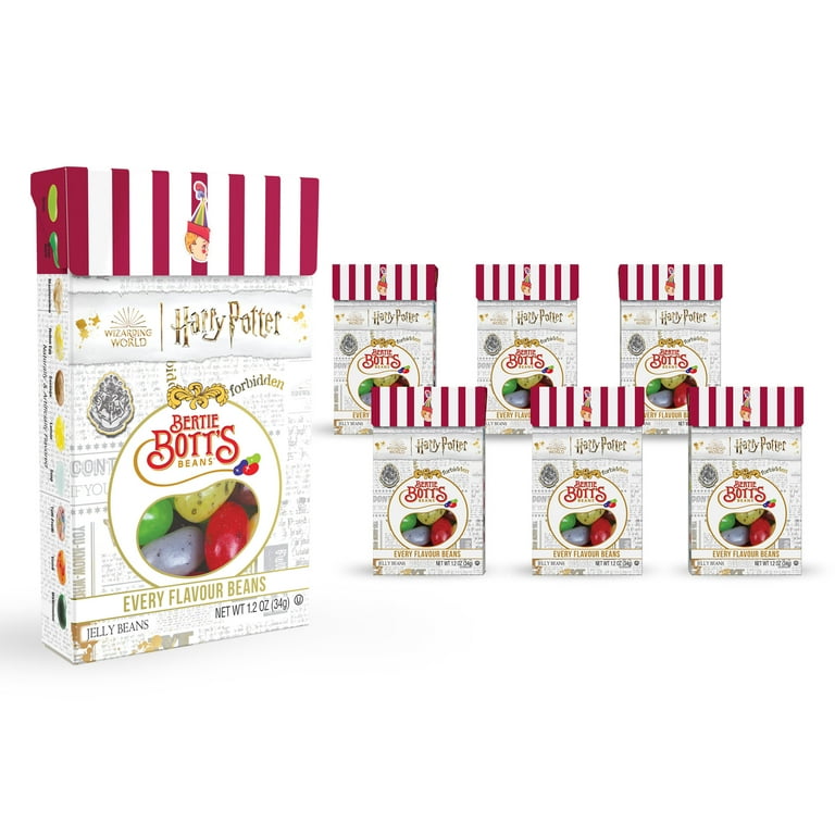 Harry Potter Bertie Botts Every Flavor Beans, 1.2oz boxes ~ 6 Pack