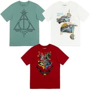 Harry Potter Big Boys 3 Pack T-Shirts Little Kid to Big