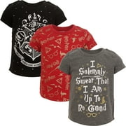 Harry Potter Big Girls 3 Pack T-Shirts Toddler to Big Kid