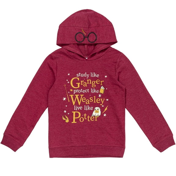 Harry Potter Big Girls French Terry Pullover Hoodie Little Kid to Big Kid