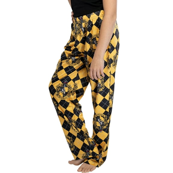 Harry Potter Girls' Hogwarts Houses Crest Plaid Lounge Pajama Pants Sleepwear Gryffindor Slytherin Hufflepuff Ravenclaw