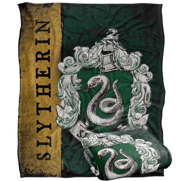 Harry Potter Blanket, 50"x60" Harry Potter House Crest Slytherin Silky Touch Super Soft Throw Blanket