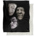 thumbnail image 1 of Harry Potter Blanket, 50"x60", Villian Heads Silky Touch Sherpa Back Super Soft Throw Blanket, 1 of 5