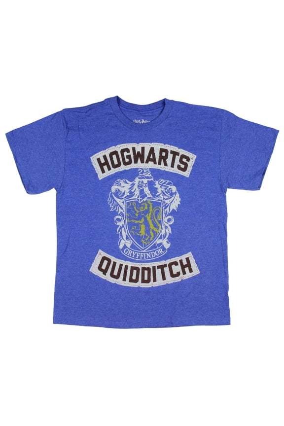 Harry Potter Boy's Hogwarts Quidditch Gryffindor Crest T-shirt (Small)