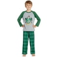 thumbnail image 1 of Harry Potter Boys' Hogwarts Houses Crest Plaid Raglan 2PC Pajama Set - Gryffindor Hufflepuff Ravenclaw Slytherin, 1 of 5