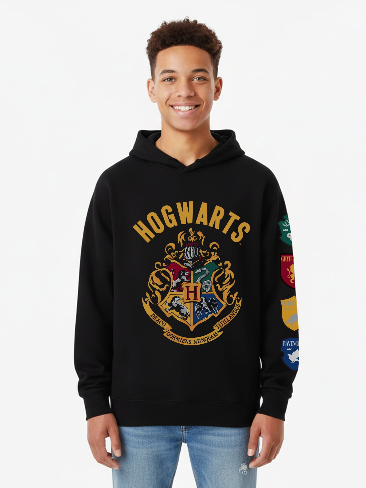 Harry Potter, Boys' & Big Boys' Graphic Hoodie, Potter Crests, Sizes 4-18
