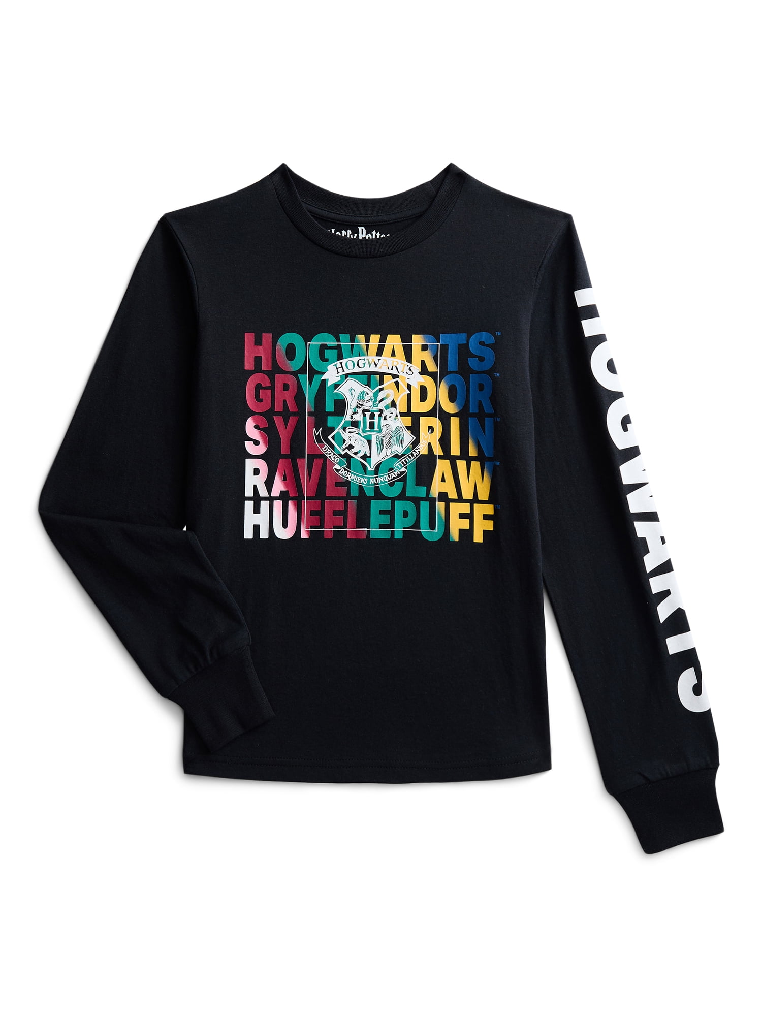 Harry Potter Boys Graphic Tee with Long Sleeves, Sizes XS-2XL