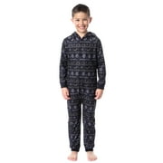 PJAMMY Harry Potter Boys' Hogwarts Christmas Sweater Hooded Union Suit Pajama
