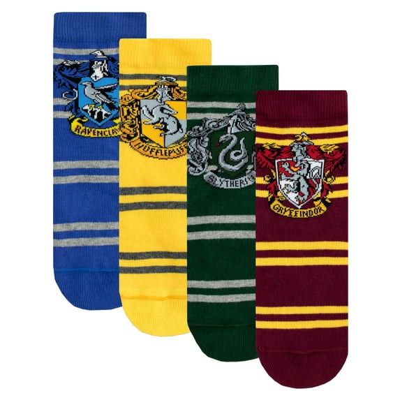 Harry Potter Boys Hogwarts Socks 4 Pack Red Sizes 1 - Adults 4