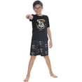 thumbnail image 1 of Harry Potter Boys' Pajama Hogwarts Castle Wizard Crest 2 Piece Short Sleeve Shirt and Shorts Lounge Sleep Set, 1 of 7