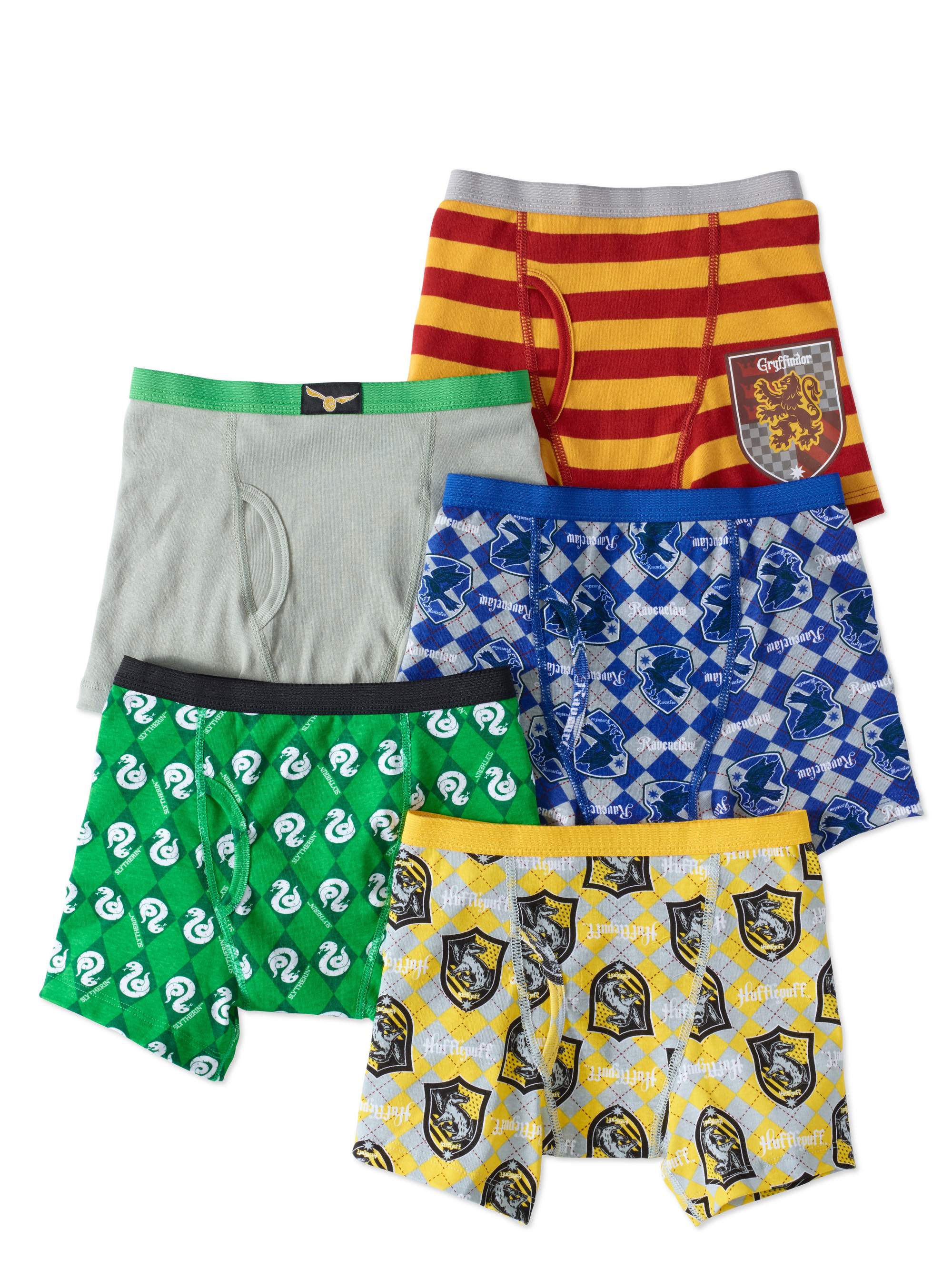 Harry Potter Boys Underwear, 5 Pack Boxer Briefs Sizes 4-8 - image 1 of 2