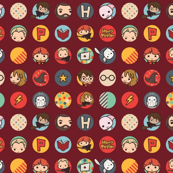Harry Potter Button Pattern Premium Roll Gift Wrap Wrapping Paper
