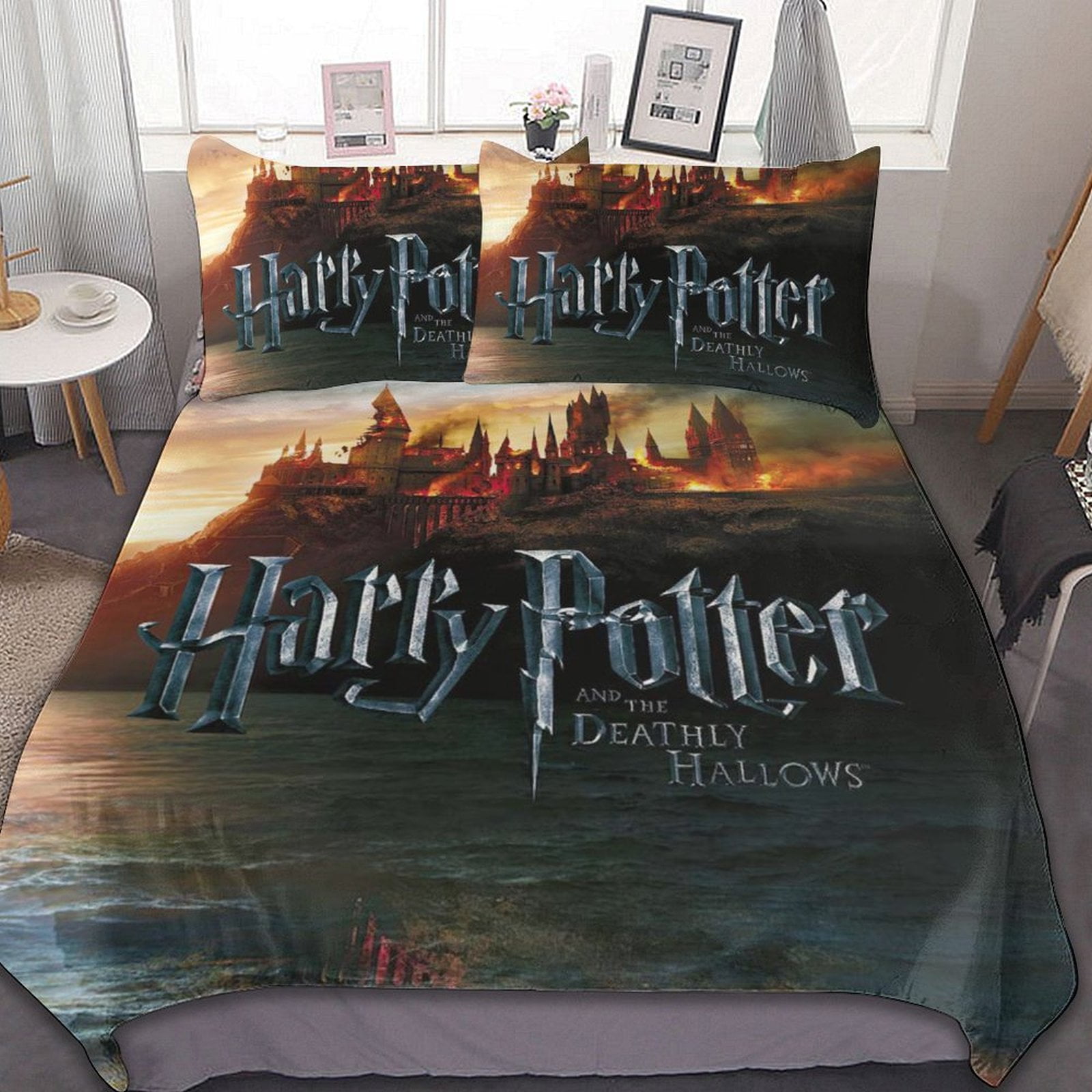 Harry Potter Castle 3 Pieces Bedding Sets Comfortable Soft Comforter