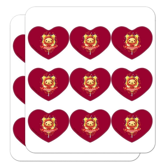 Harry Potter Chibi Gryffindor Crest Heart Shaped Planner Calendar Scrapbook Craft Stickers