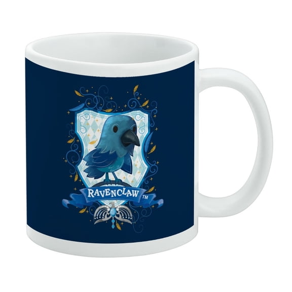 Harry Potter Chibi Ravenclaw Crest Ceramic Coffee Mug, Novelty Gift Mugs for Coffee, Tea and Hot Drinks, 11oz, White