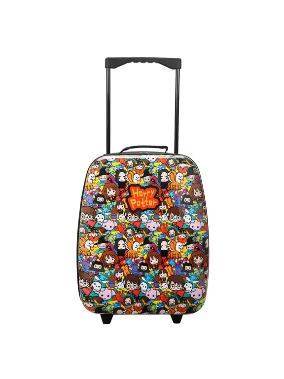 Harry Potter Chibi Wizards & Creatures Kids Foldable 2 Wheel Hard Shell Luggage