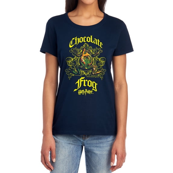 Harry Potter Chocolate Frog Women's T Shirt, Navy, X-Large