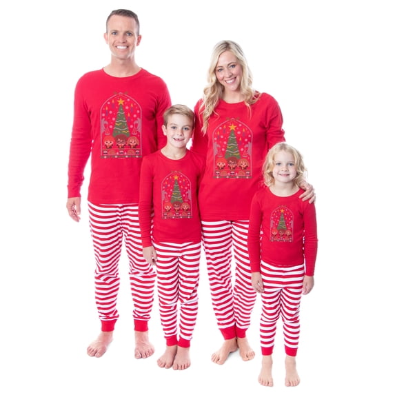 Harry Potter Christmas Sweater Golden Trio Tight Fit Family Pajama Set