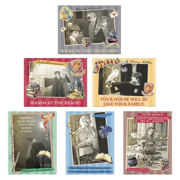 Harry Potter Classroom Cardstock Posters 16" x 20 3/4", 6 pc