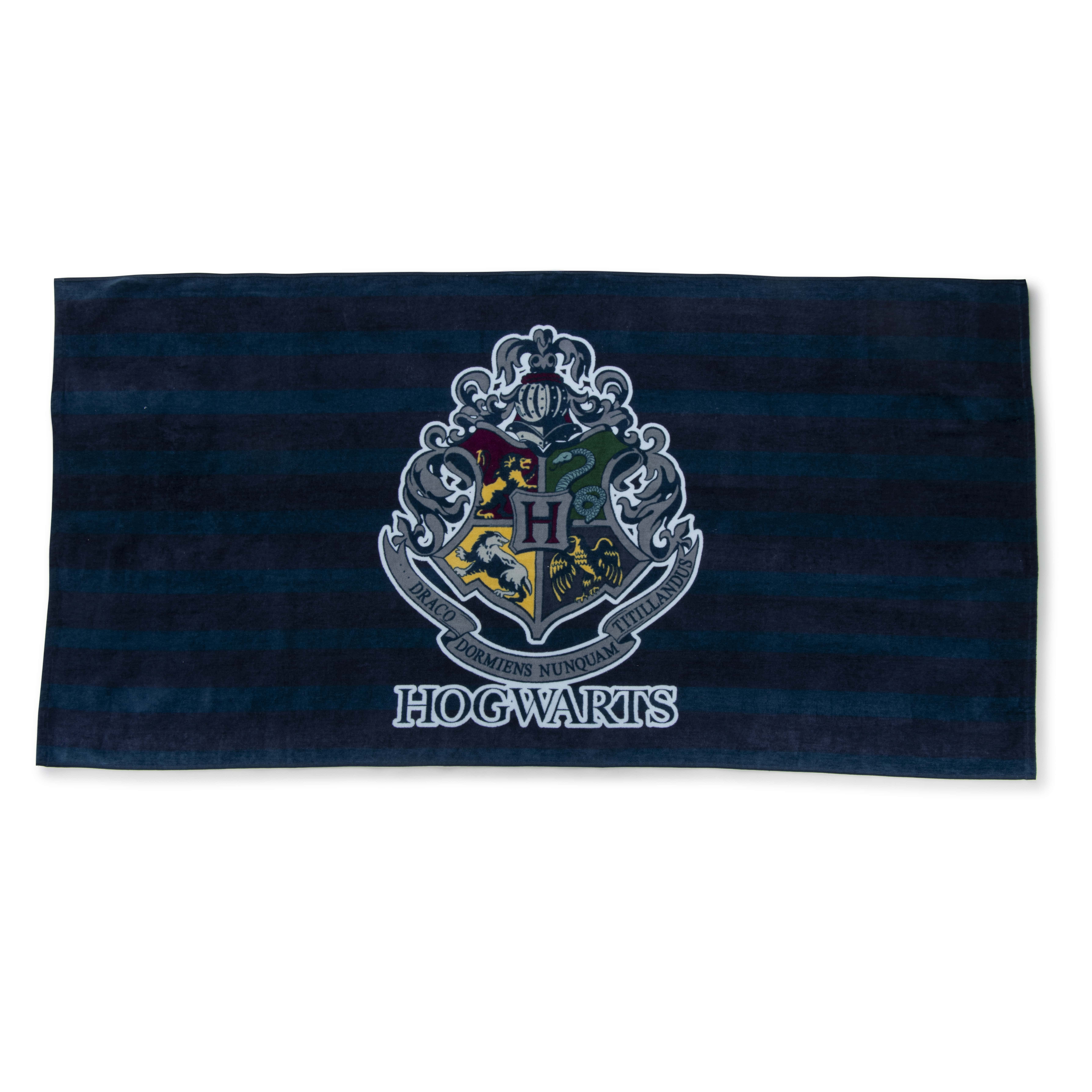 Harry Potter Collegiate Crest 34" x 64" Oversized Bath Towel, Cotton, Grey, Warner Bros