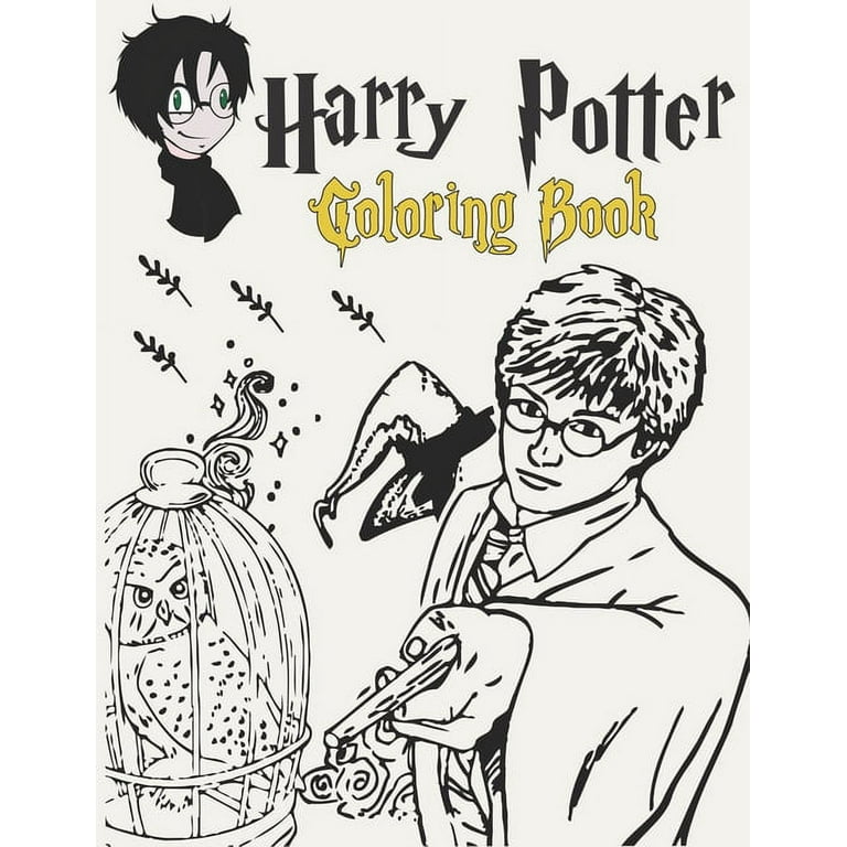 HARRY POTTER COLORING Book White Quality Paper 8-1/2 X 11