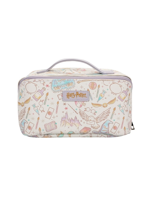 Harry Potter Cosmetic Bag with Spell and Potion Print Design
