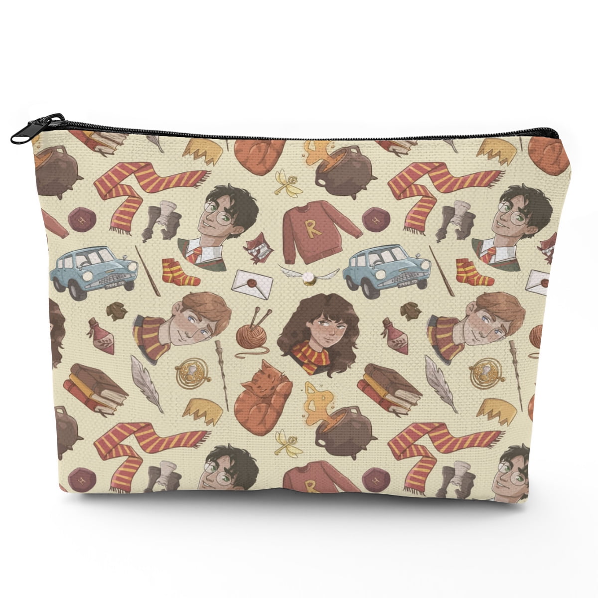 Harry Potter Cosmetic bag Makeup bag Preppy Cute Linen Toiletry bag for women travel essentials Walmart