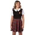 thumbnail image 1 of Harry Potter Costume Dress Cosplay Plaid Skirt Dresses For Women Juniors, All 4 Hogwarts Houses Available, 1 of 7