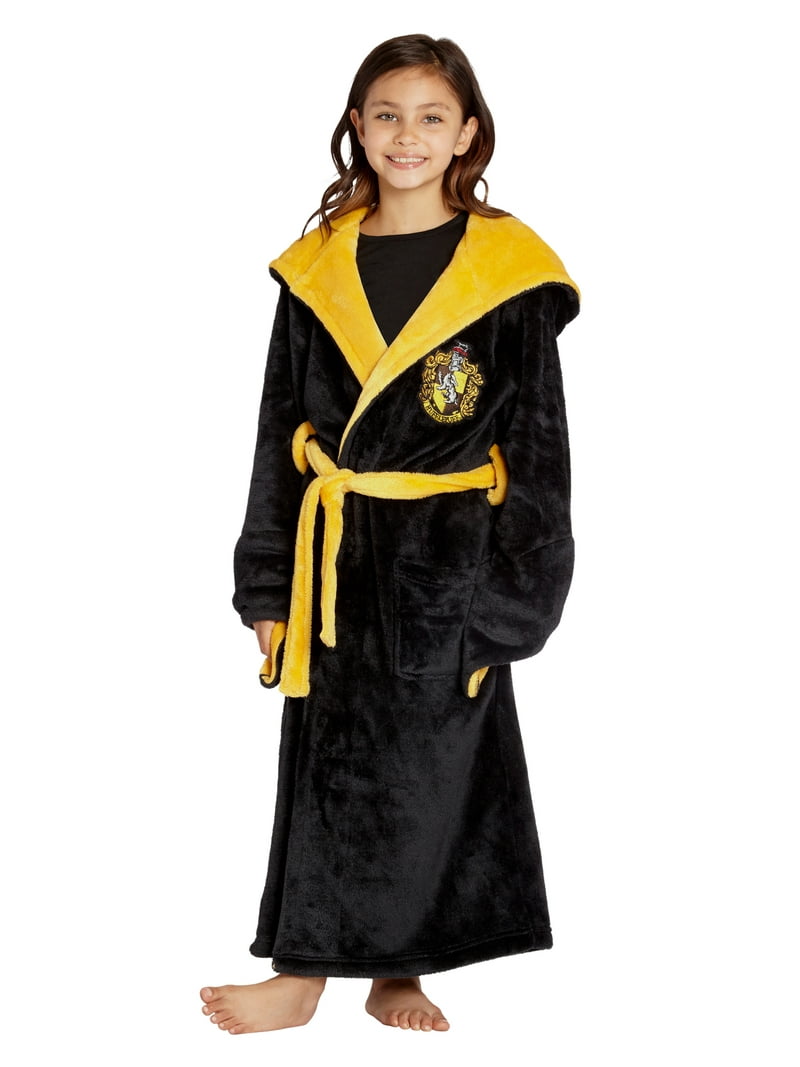 Harry Potter Girls' Hogwarts Houses Fleece Hooded Robe All Houses