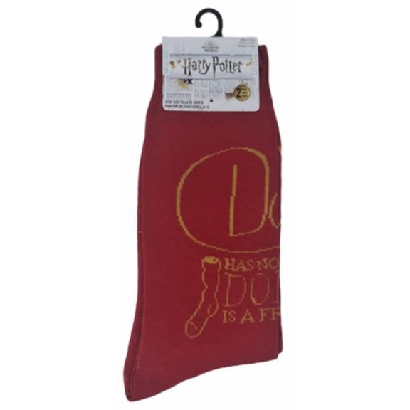 Harry Potter Crew Socks Dobby Has No Master, Burgundy, 2-Pair Pack
