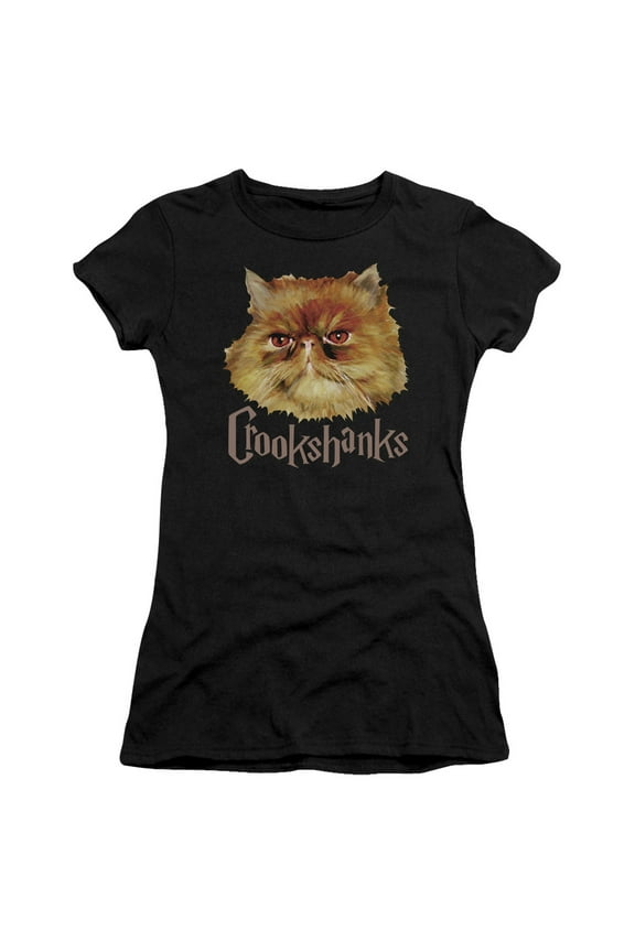 Harry Potter Crookshanks CoLord of the Rings S/S Junior Women's T-Shirt Sheer Black