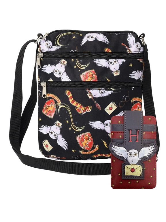 Crossbody Purse & Hedwig Owl Card Holder Wallet 2 Piece Gift Set