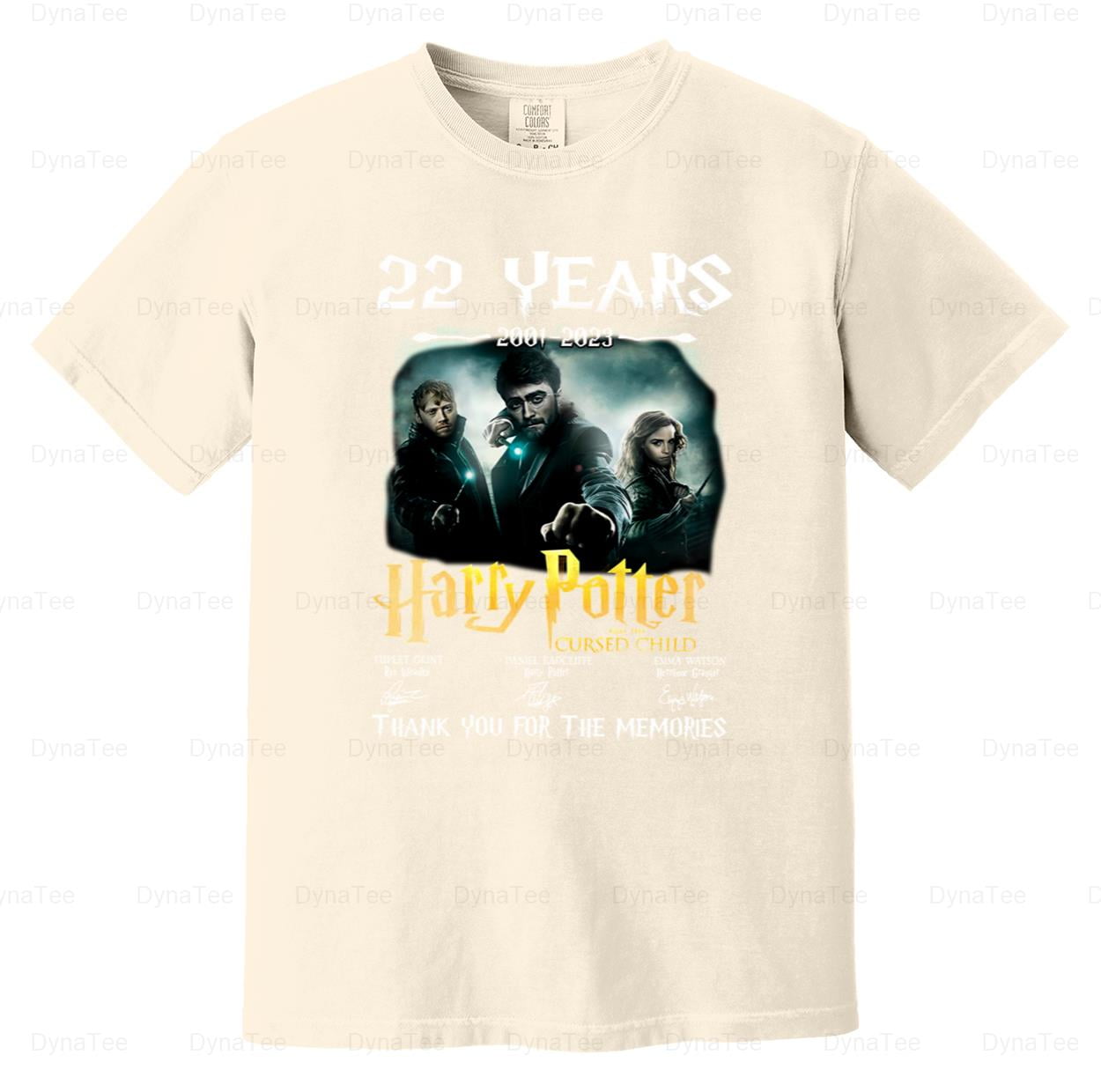 Harry Potter Cursed Child Signatures Play Broadway West End Comfort Color  T-Shirt Unisex, up to 4XL - Walmart.com, image size:1250x1240