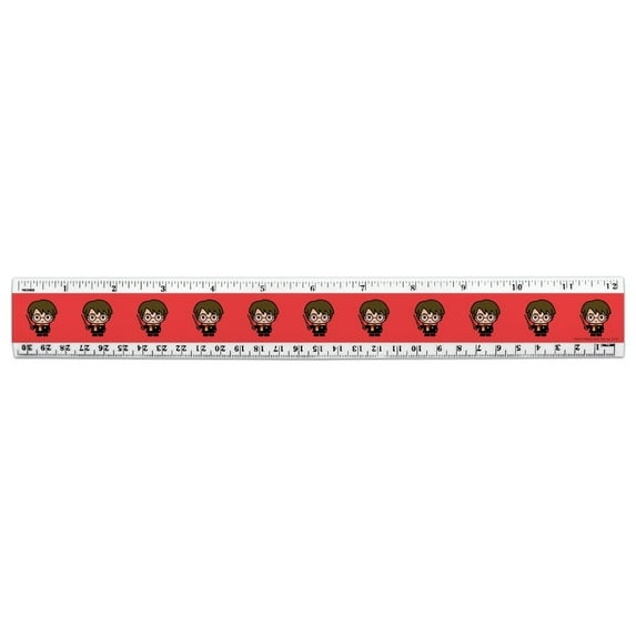 Harry Potter Cute Chibi Character 12 Inch Standard and Metric Plastic Ruler