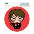 thumbnail image 1 of Harry Potter Cute Chibi Character Automotive Car Window Locker Circle Bumper Sticker, 1 of 7