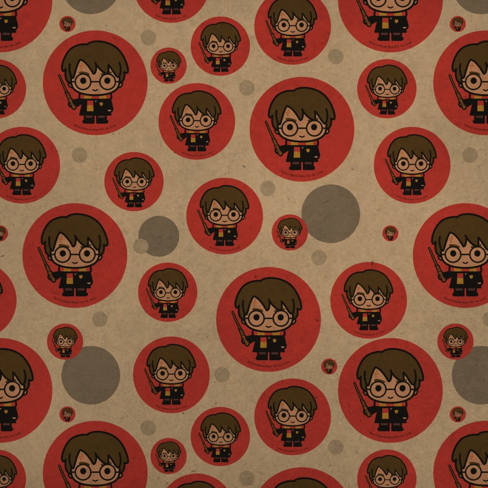 Harry Potter Cute Chibi Character Premium Kraft Gift Wrap Wrapping Paper Roll