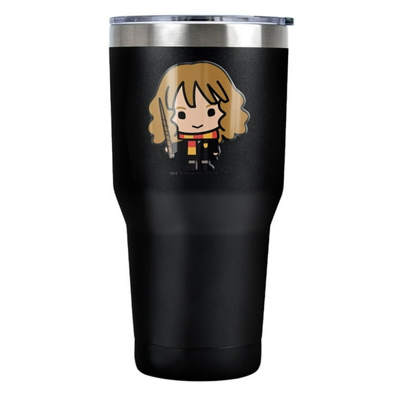 Harry Potter Cute Chibi Hermione Character Stainless Steel Tumbler 30 oz Coffee Travel Cup, Vacuum Insulated & Double Wall with Leakproof Sliding Lid